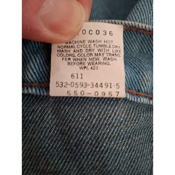 Levis 550 Mens Blue Jeans 33x34 Made In USA Actual‎ Size 32x34 - Picture 12 of 15